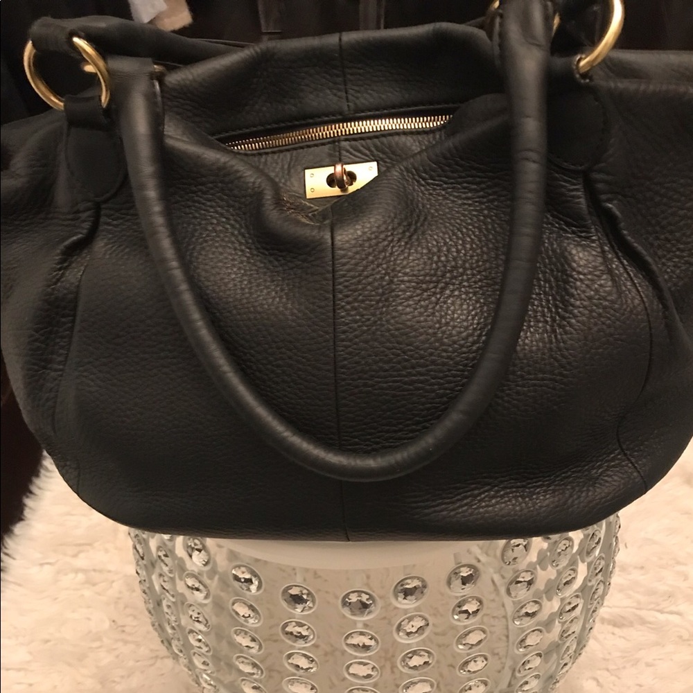 J. Crew Brompton Hobo Pebbled Leather Handbag